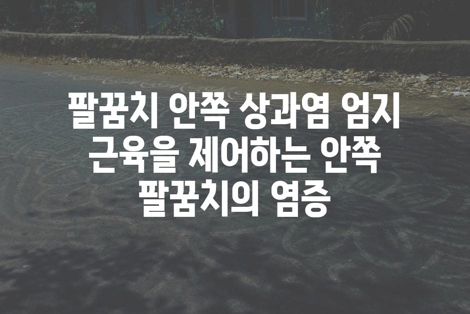 팔꿈치 안쪽 상과염 엄지 근육을 제어하는 안쪽 팔꿈치의 염증
