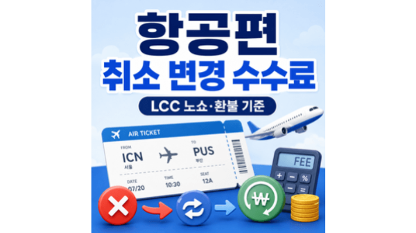 비행기-취소-변경-환불-수수료-제주항공-진에어-티웨이항공-이스타항공
