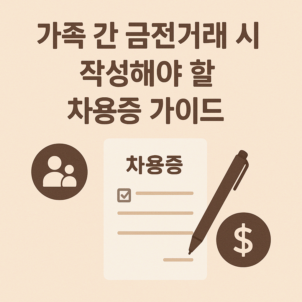 가족 간 금전 거래 시 작성해야 할 차용증 가이드