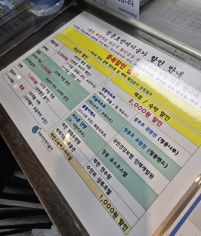 청풍호반케이블카 할인