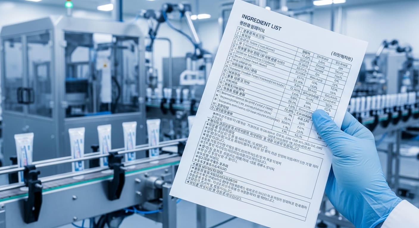 치약 제조 과정에서 원료의 안전성을 꼼꼼히 확인하는 모습