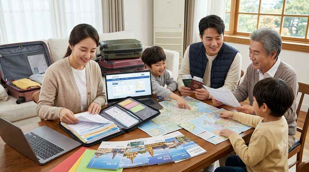 여행을 준비하는가족