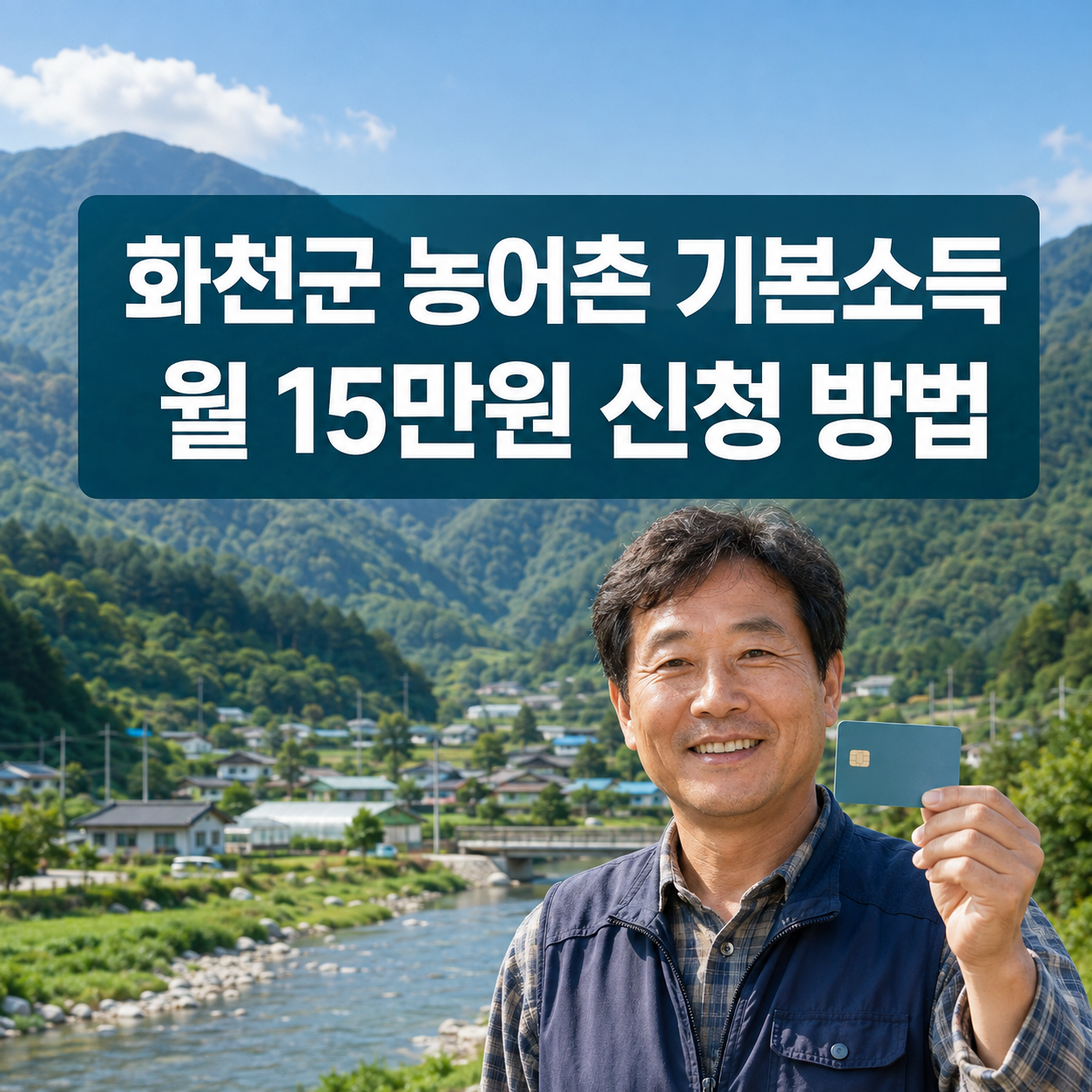 화천군 농어촌 기본소득 월 15만원 신청 방법
