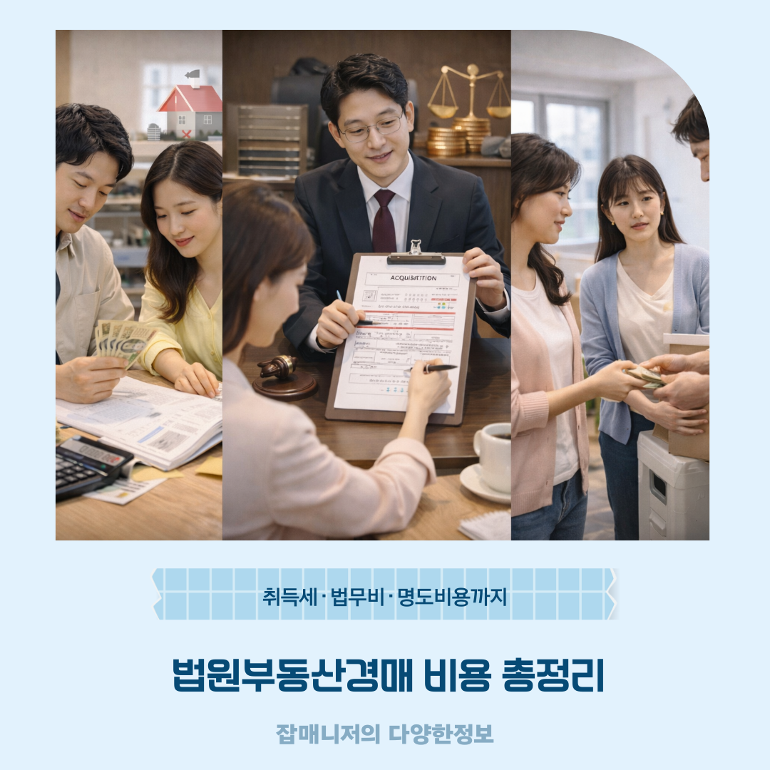 법원부동산경매 비용 총정리 ❘ 취득세·법무비·명도비용까지