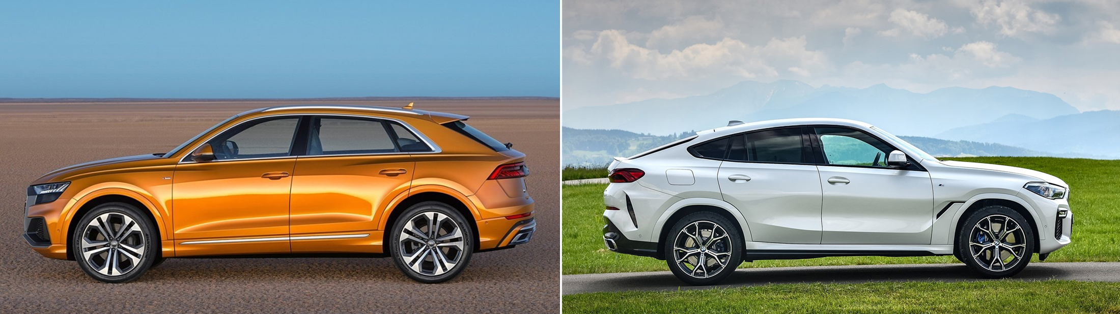 아우디 Q8 55TFSI, BMW X6 40i