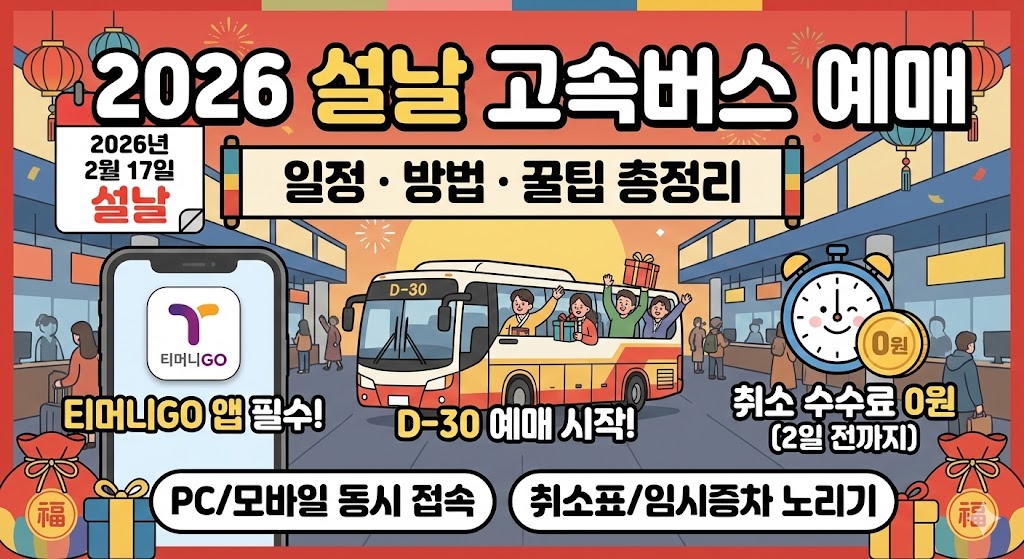 2026년 설날 고속버스 예매 안내 썸네일