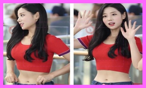 스커트와 매치되는 크롭 탑