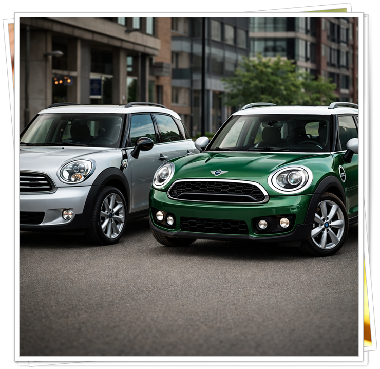 1세대 R60과 2세대 F60이 나란히 서 있는 비교 사진