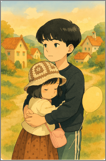 챗GPT의 지브리 스타일 이미지 생성: 수채화 스타일로 붓터치가 느껴지지 않게 깔끔한 애내메이션 스타일