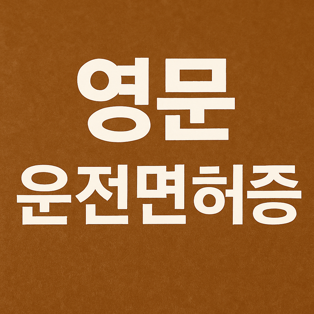 영문 운전면허증