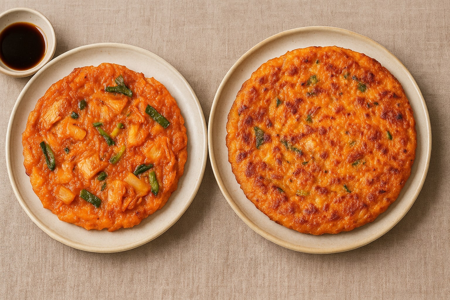 김치전과 김치부침개의 차이점