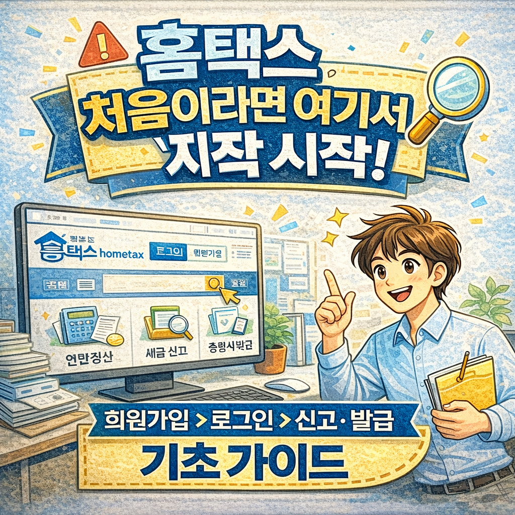홈택스 처음 사용하는 사람을 위한 기초 가이드