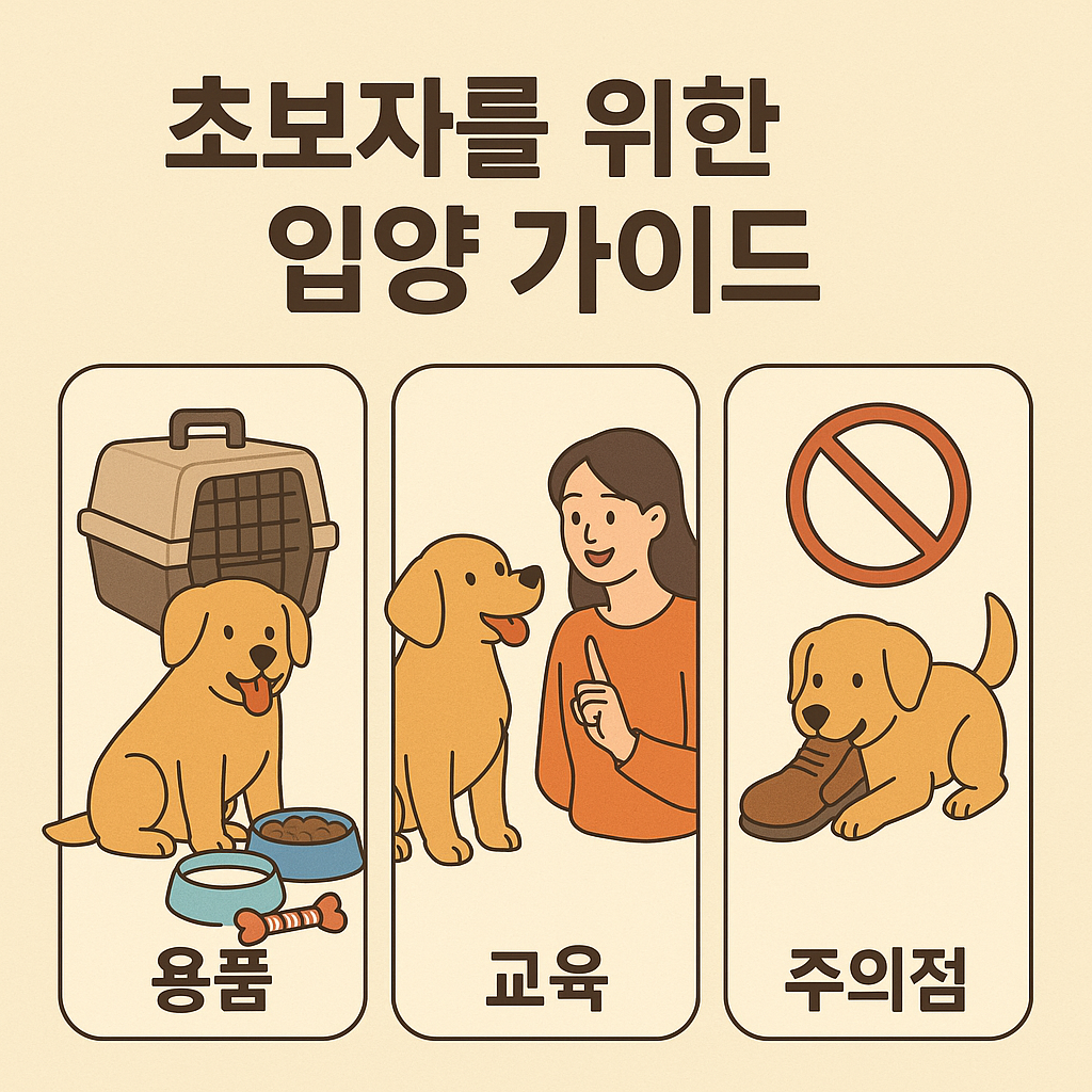 초보자 강아지 입양준비