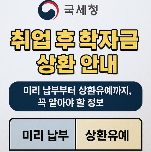 취업 후 학자금 상환 관련 사진