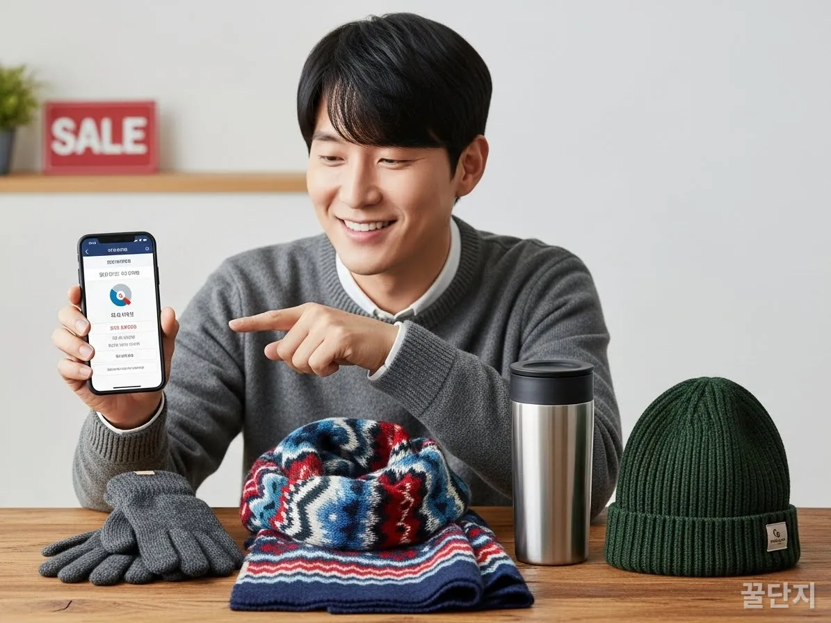 가성비 방한용품을 스마트폰으로 비교하며 구매하는 한국인