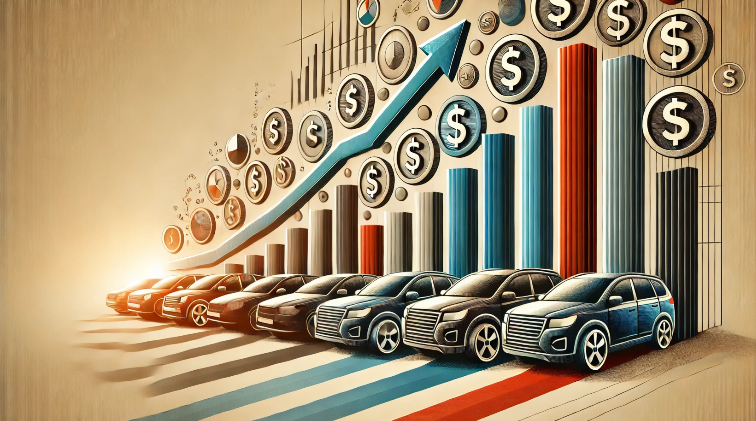 자동차 시장의 우상향 그래프 이미지