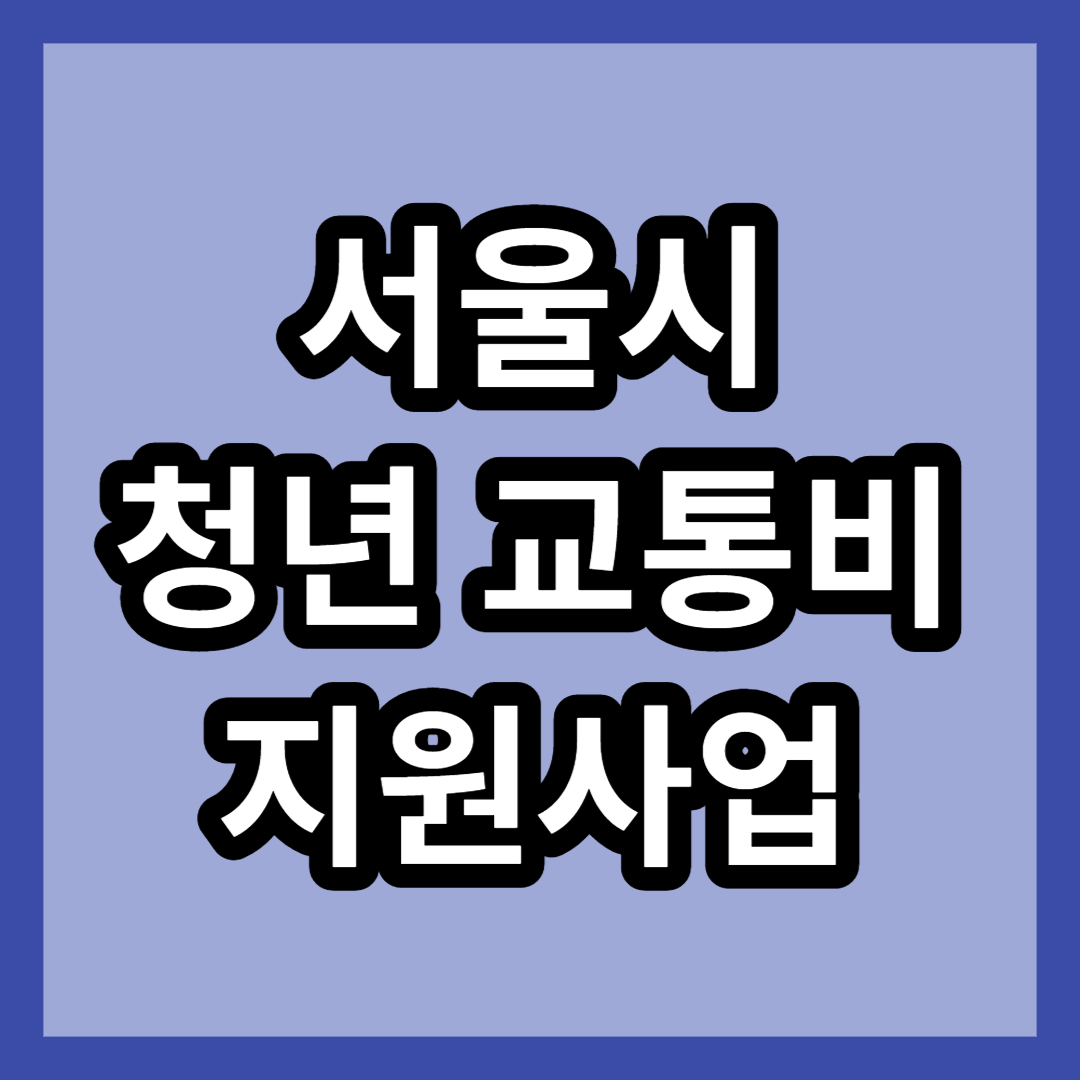 서울시 청년 교통비 지원사업