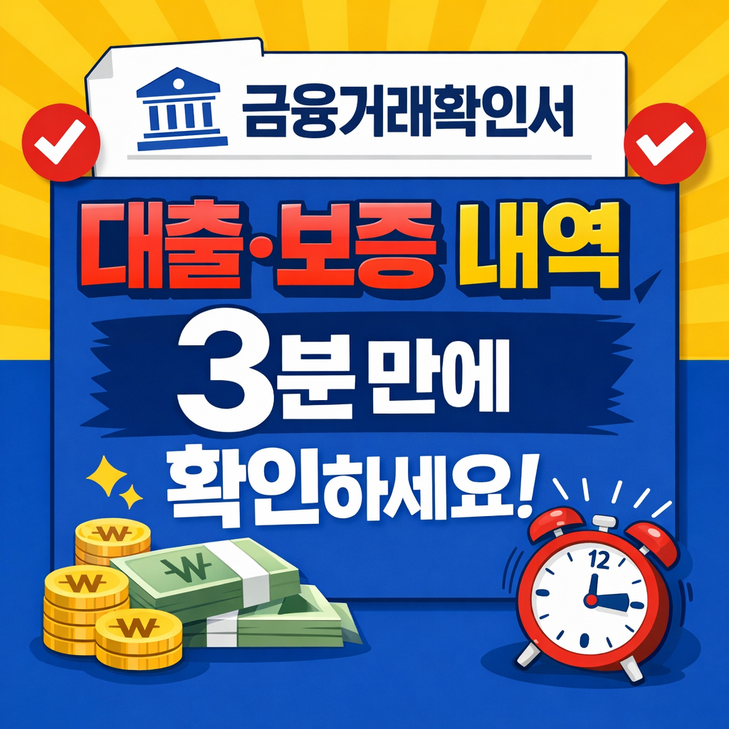 [금융거래확인서] 대출 보증 내역 간편하게 확인하는 방법 총정리!