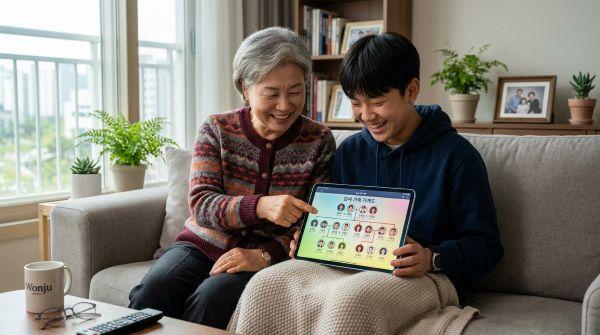 디지털 퀴즈와 가계도 앱 활용
