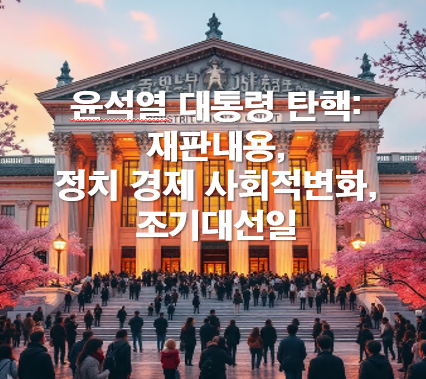 윤석열 대통령 탄핵: 재판내용, 정치 경제 사회적변화, 조기대선일