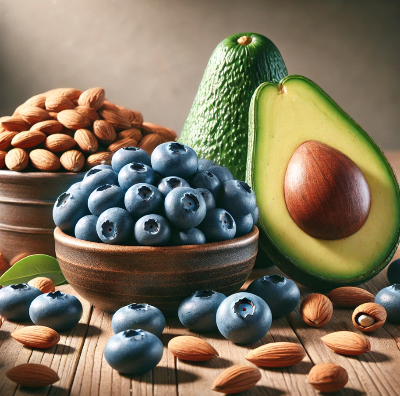 블루베리 아몬드 아보카도