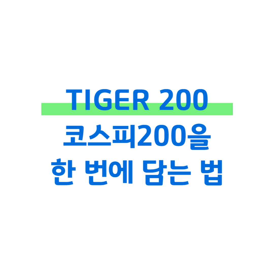 TIGER 200, 코스피200을 한 번에 담는 법 썸네일