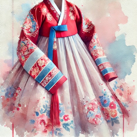 Runway AI 소개 및 생성이미지 - 빨간색 한복