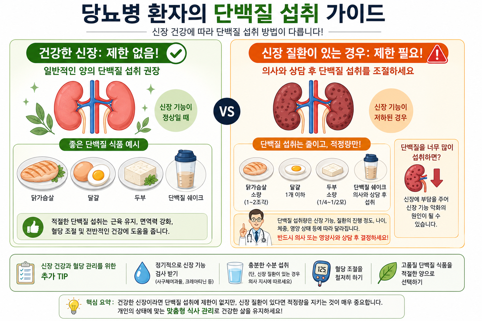 당뇨병 환자의 단백질 섭취 가이드