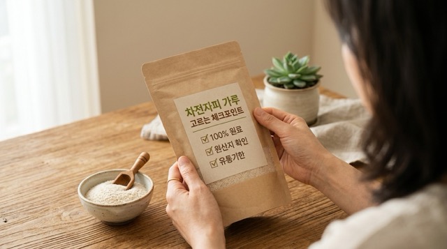 차전자피 가루 고르는 체크포인트"