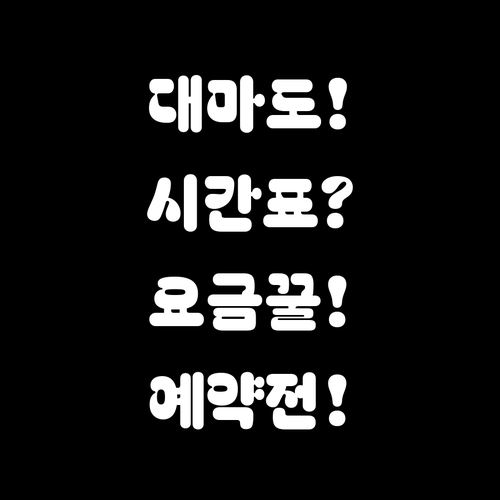 대마도 배편 시간표와 요금, 예약 전..