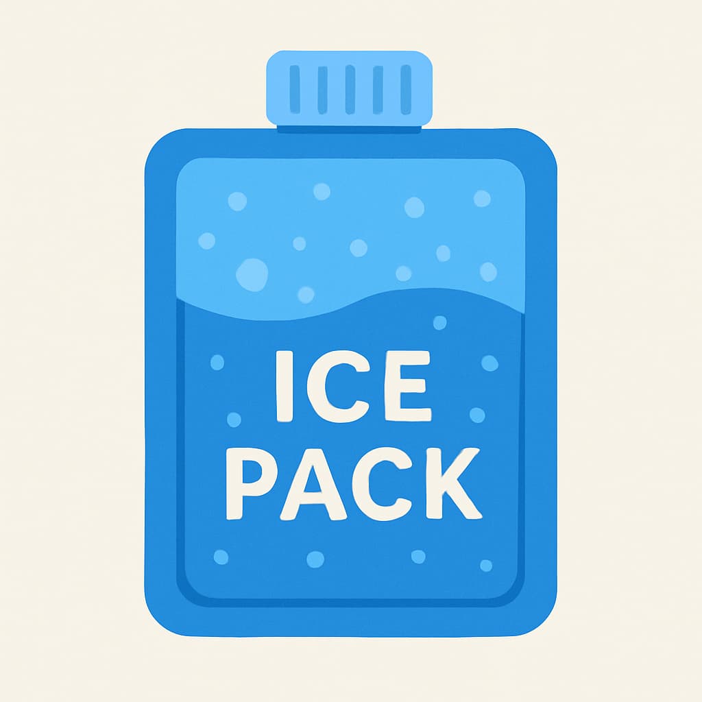 물 아이스팩으로 다림질용 물 만드는 장면