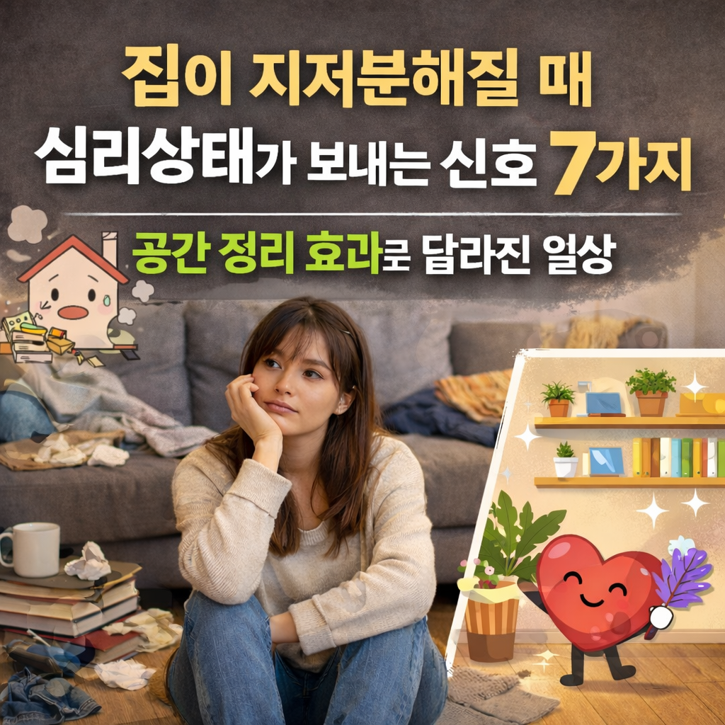 집이 지저분해질 때 심리상태가 보내는 신호 7가지, 공간 정리 효과로 달라진 일상