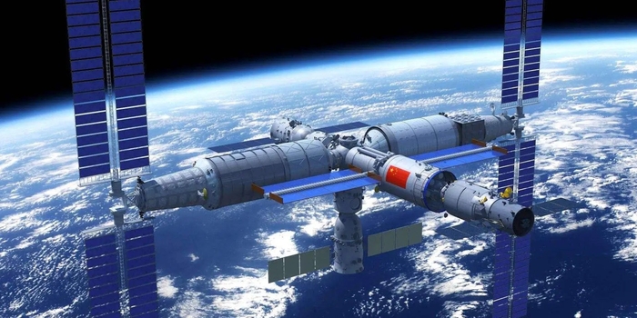 중국 우주정거장 톈궁 상상도.