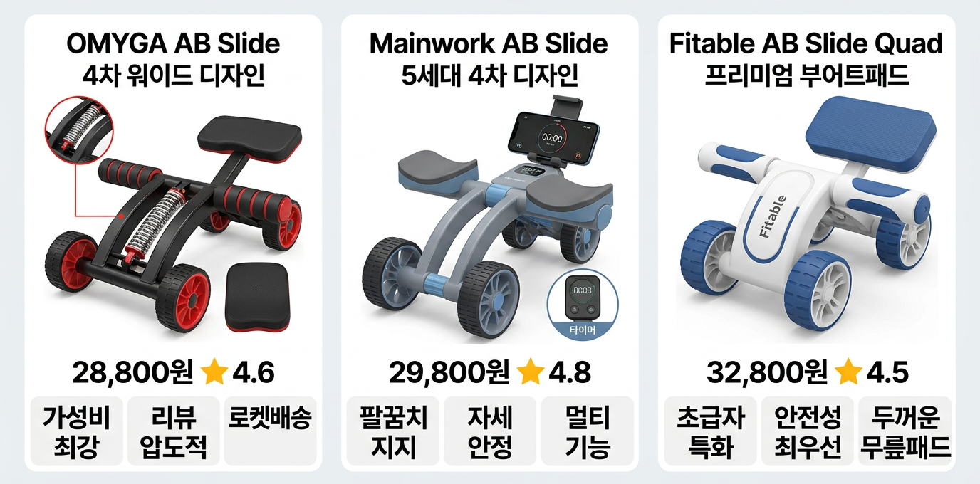 AB슬라이드 추천 비교 고르는법 3종