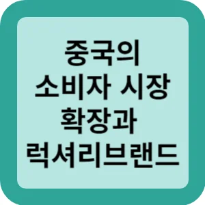 중국의 소비자 시장 확장과 력셔리 브랜드