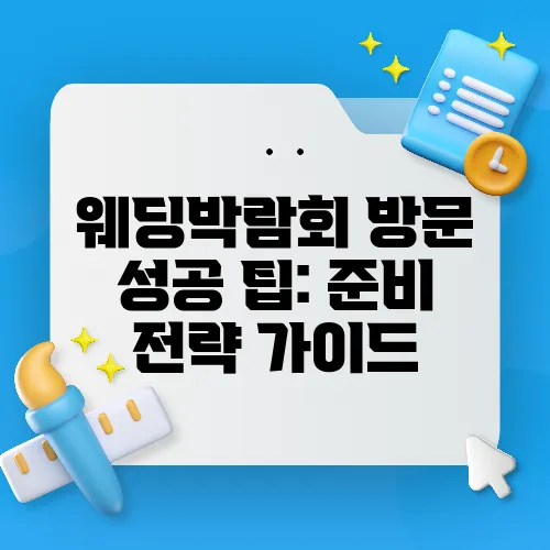 웨딩박람회 방문 성공 팁: 준비 전략 가이드