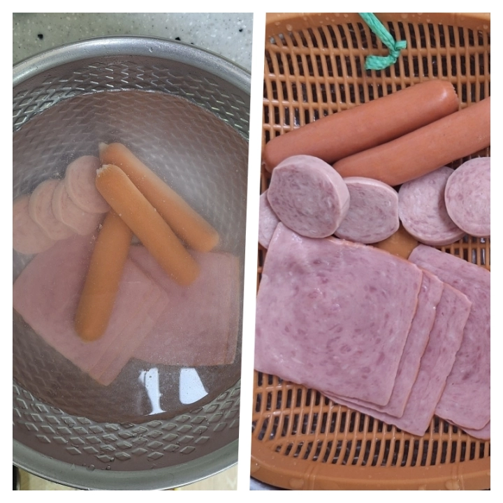 부대찌개-햄-준비사진