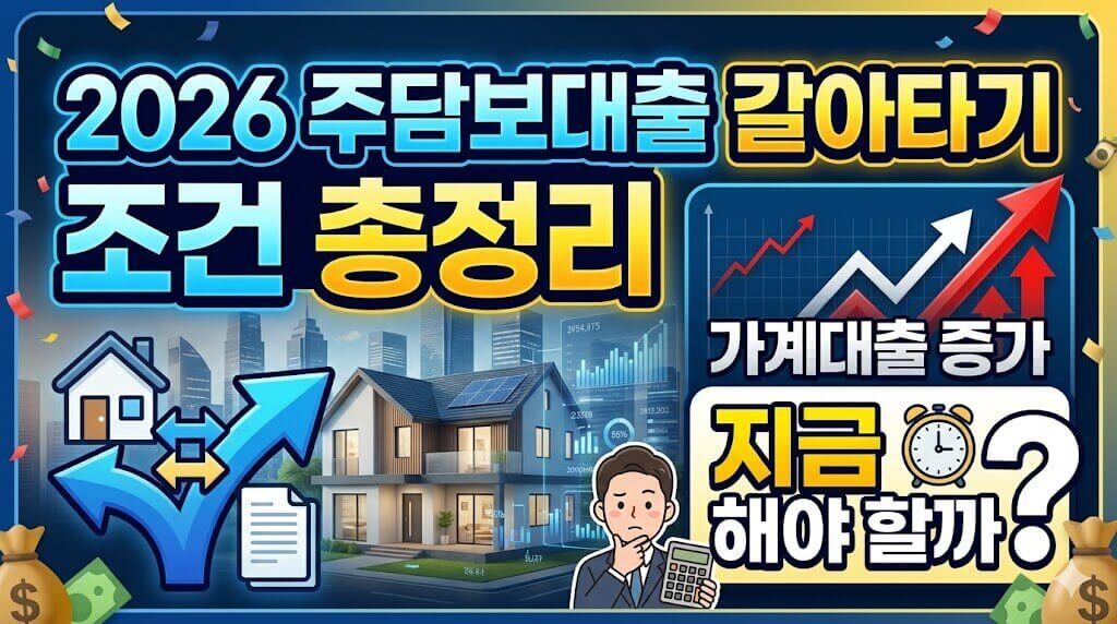 2026 주담대 갈아타기 조건, 지금이 적기일까?