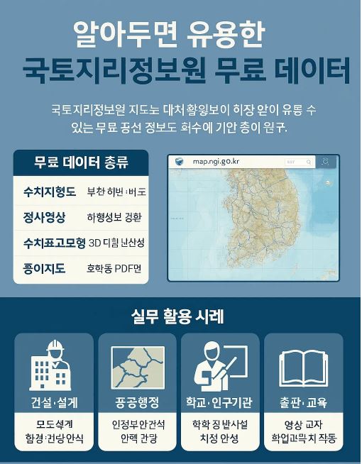 알아두면 유용한 국토지리정보원 무료 데이터