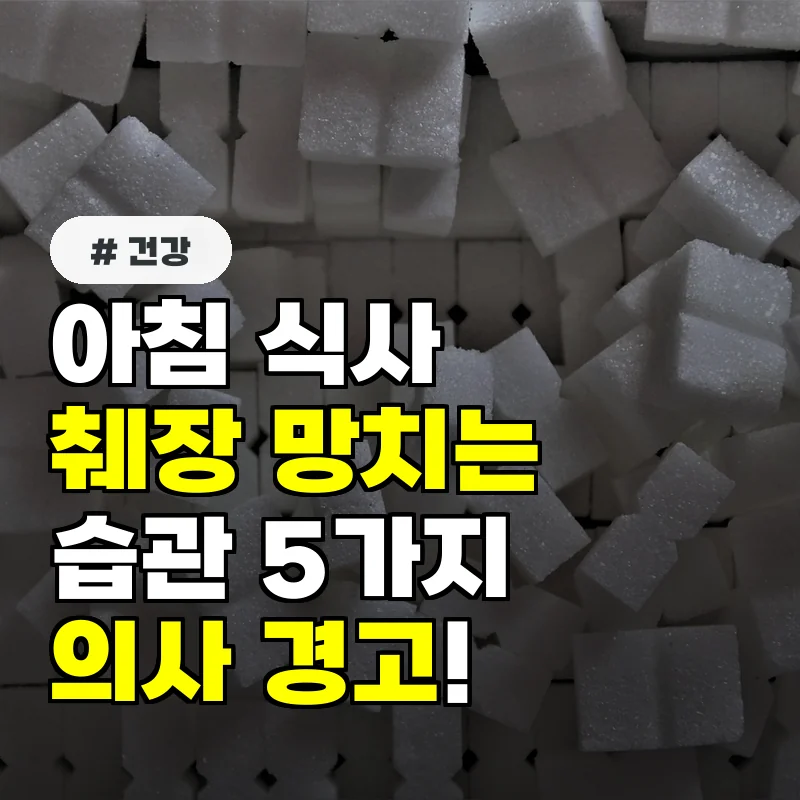 아침 식사 꼭 먹어야 한다는 당신! 췌장 망가뜨리는 습관 5가지