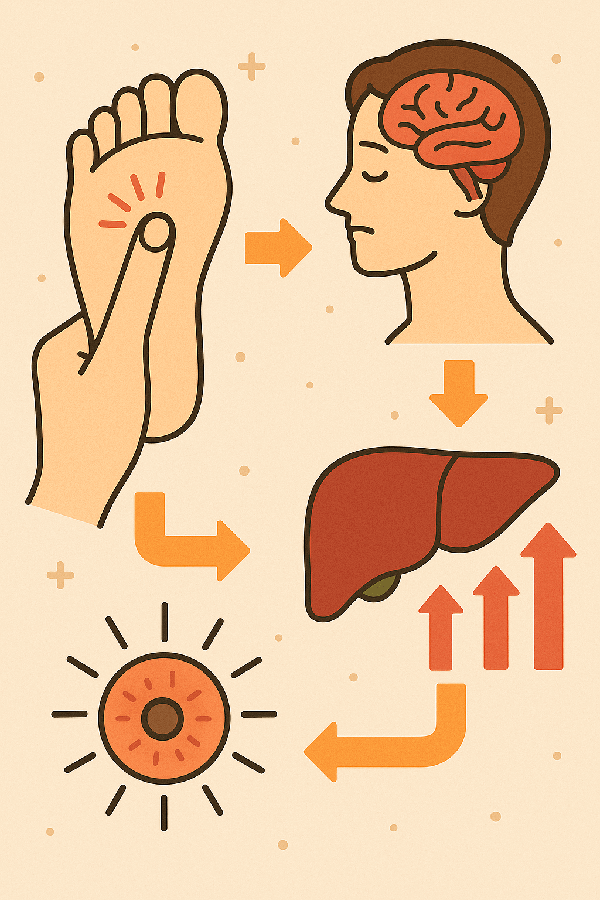 왜 지압을 받은 실험군에서 이런 반응이 나타날까요?