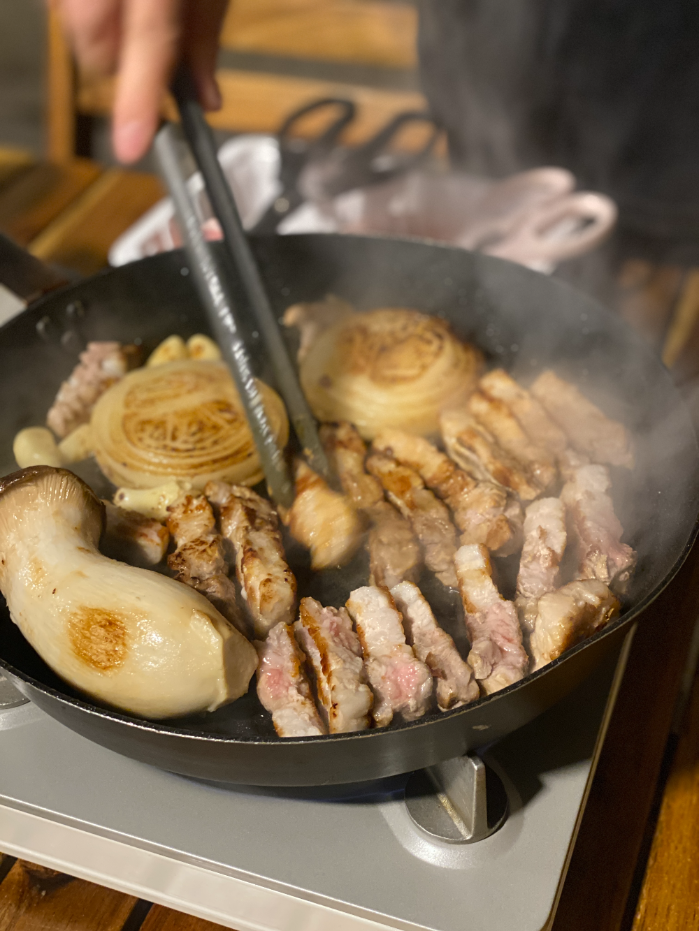 스테이인터뷰 장태산 캠핑 삼겹살