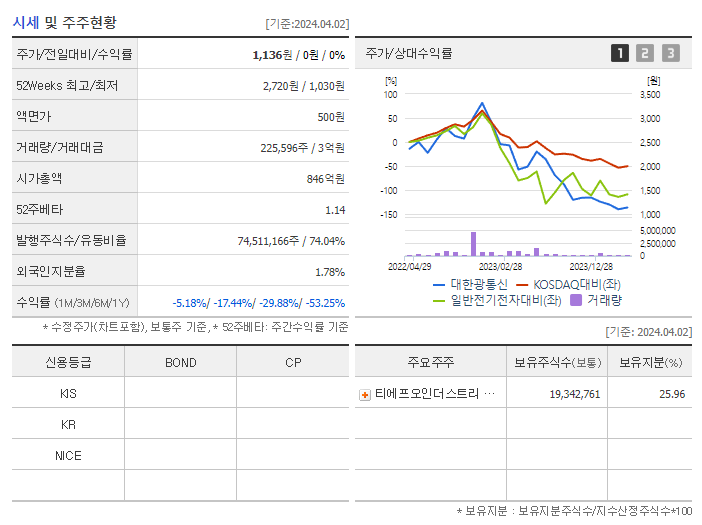 대한광통신_기업개요