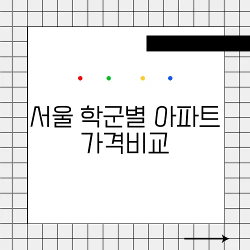 서울 학군별 아파트 가격비교
