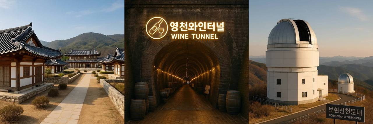 영천 한의마을, 영천 와인터널, 보현산 천문