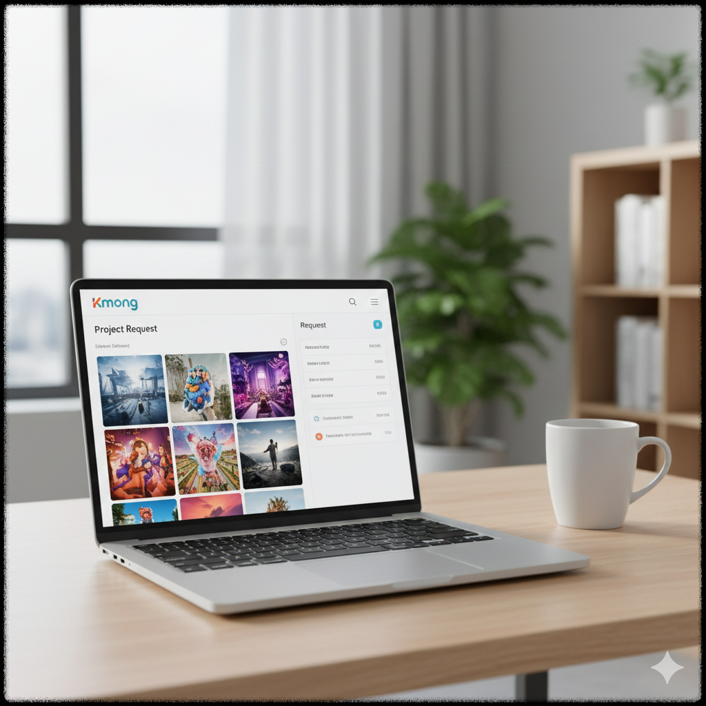 AI 이미지 제작 대행 서비스를 프리랜서 형태로 진행하는 모습