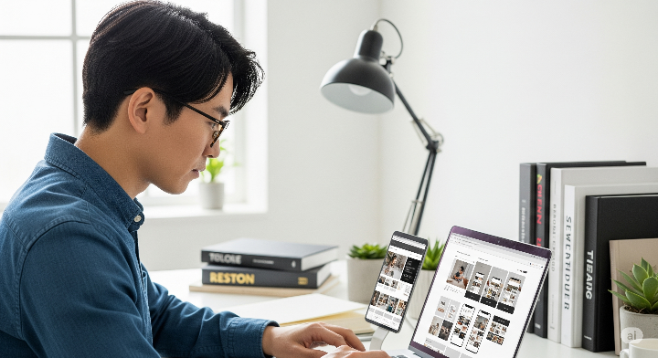 모바일 최적화 블로그 디자인을 연구하는 블로거