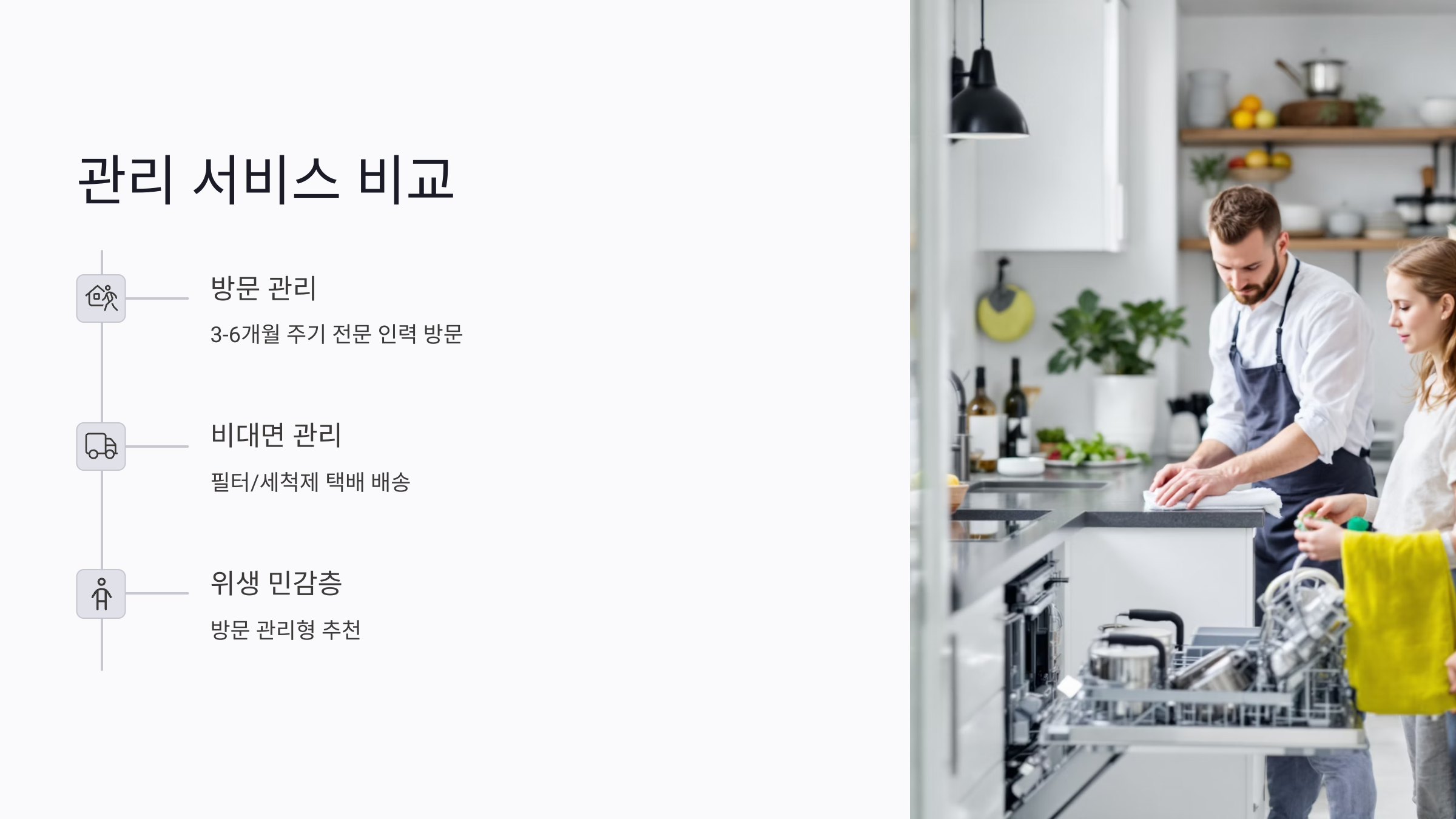 식기세척기 렌탈, 관리 서비스도 포함일까?
