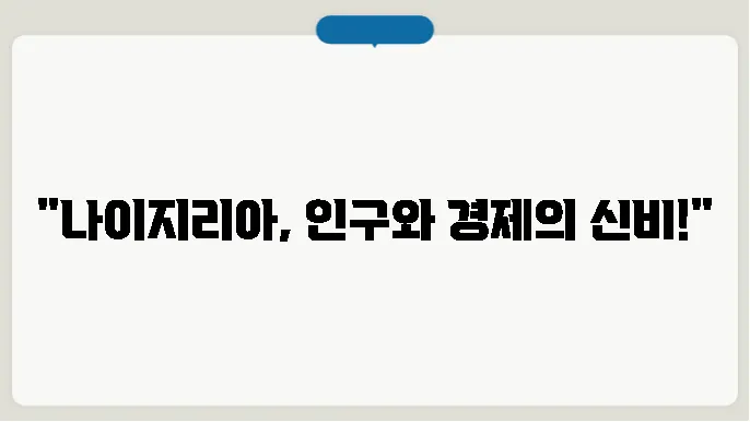 나이지리아 인구, 경제력, 인종