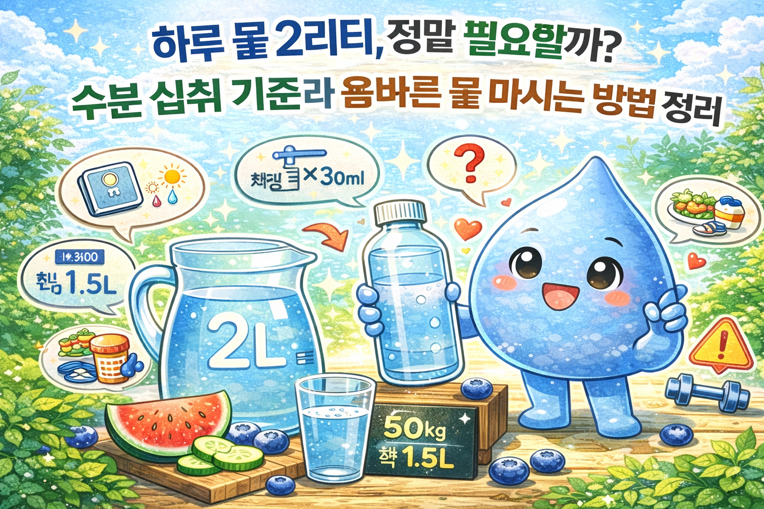 하루물섭취량